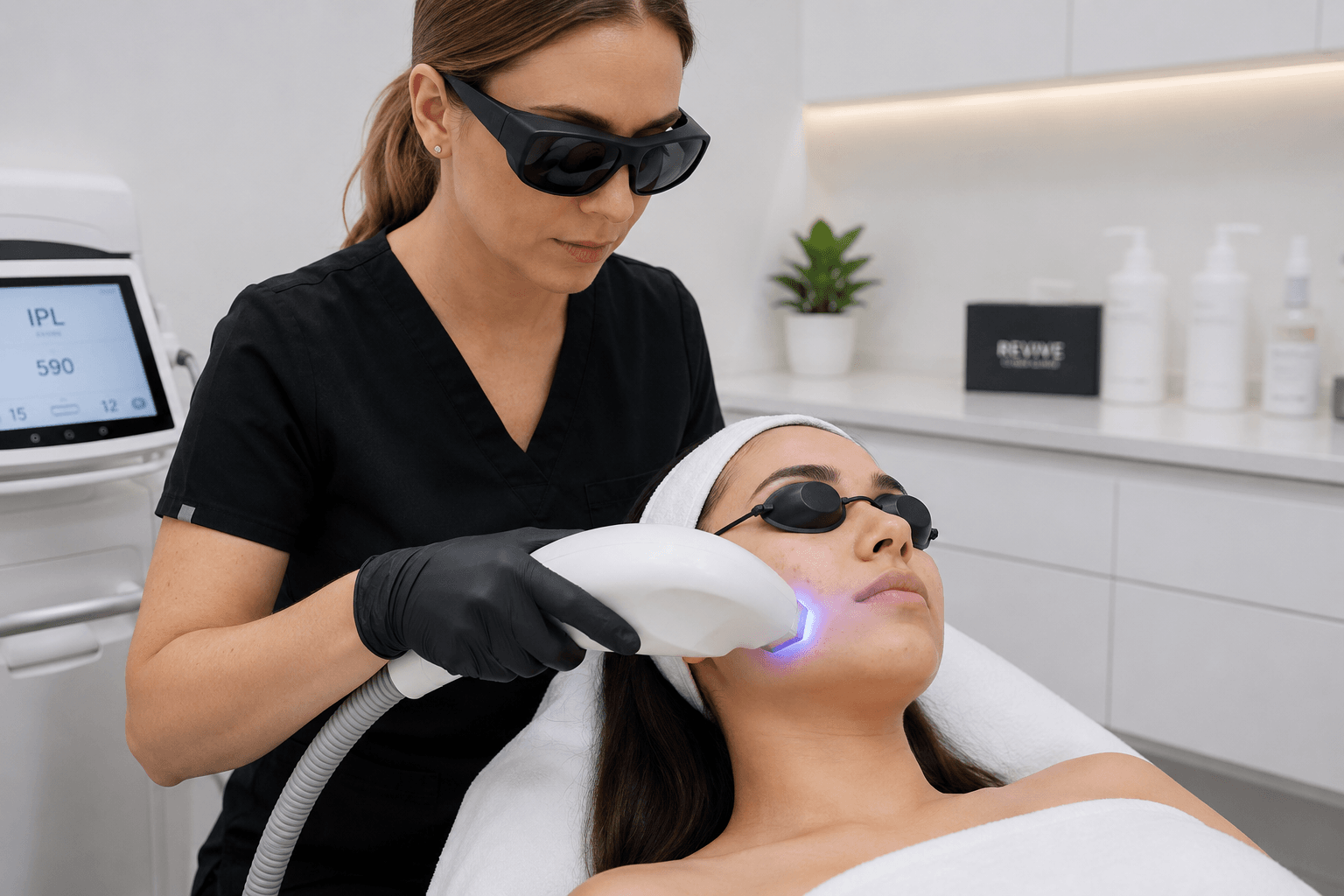 Prosedur IPL Acne untuk membunuh bakteri penyebab jerawat.