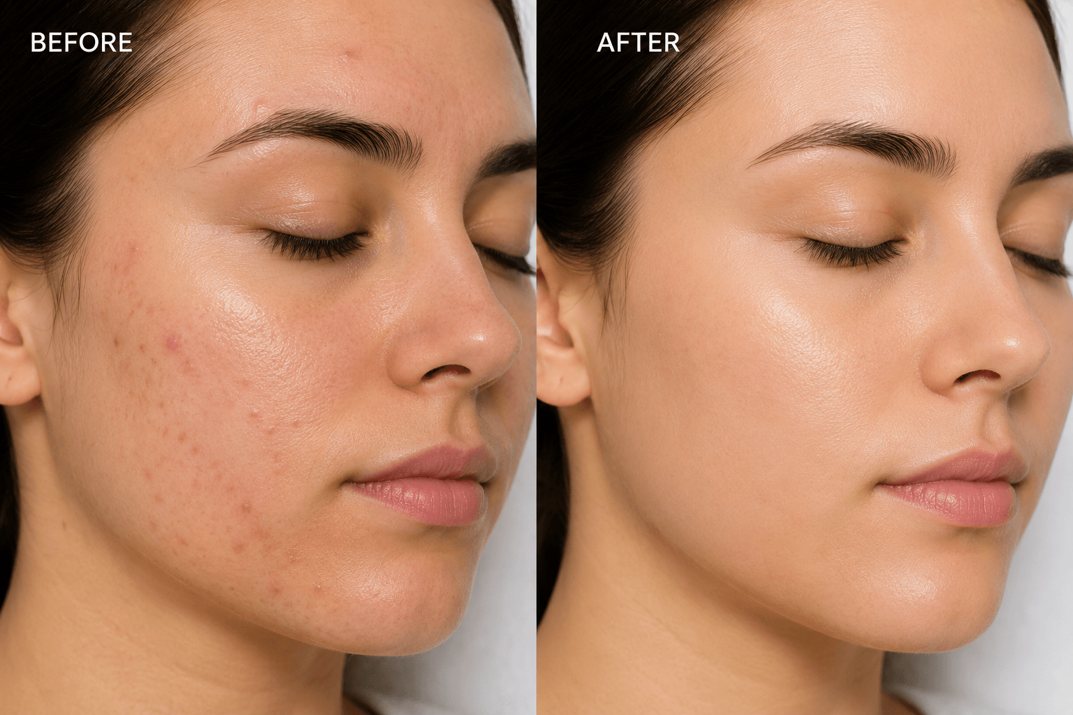 Hasil transformasi kulit setelah treatment kombinasi IPL dan Laser.